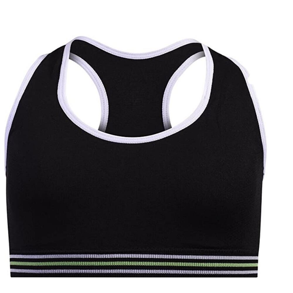 Delia*s Girl Seamless Sports Bra 2-Pack Black/Pink Size M (10-12) 2847